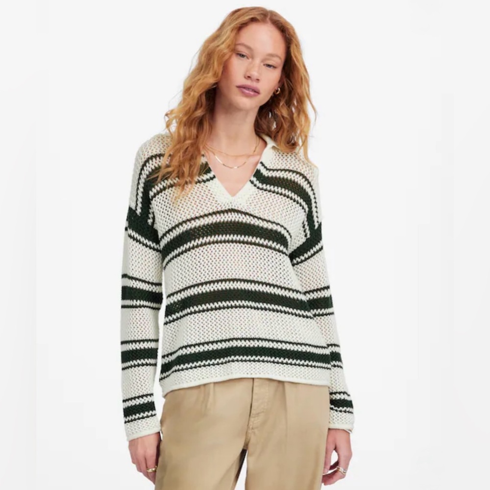Madewell open - stitch Johnny collar sweater